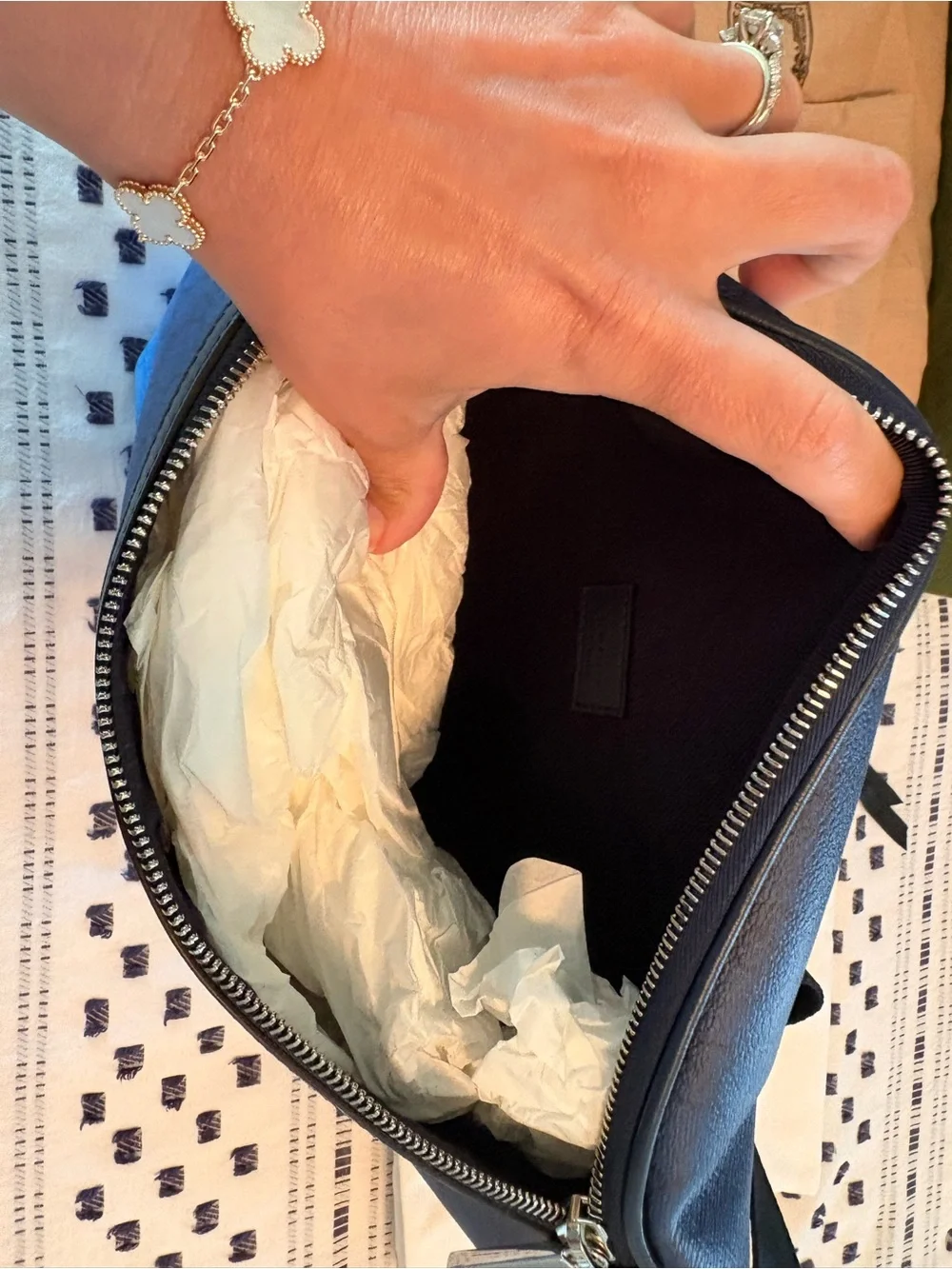 Gucci Blue Ombre Monogram Belt Bag